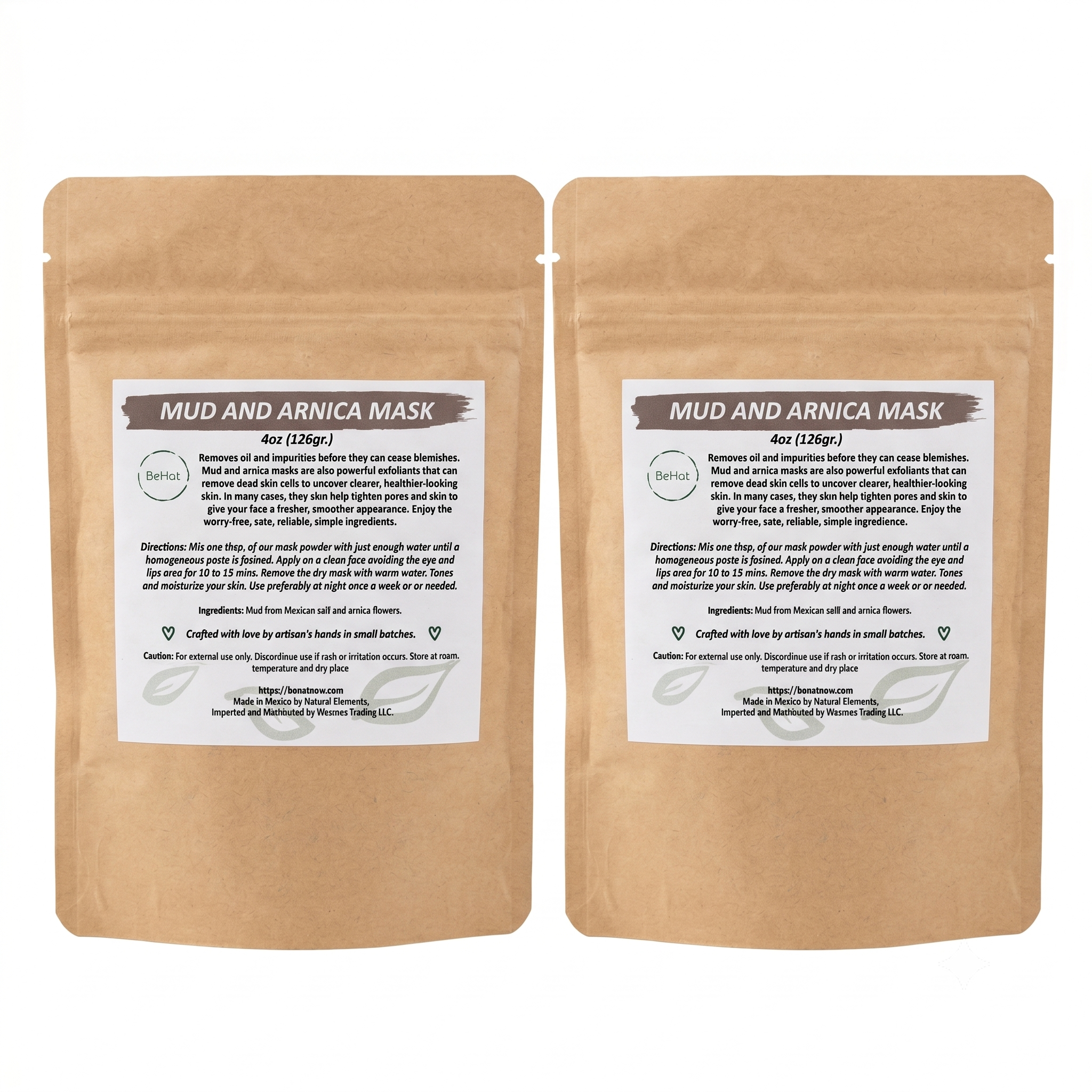 2-Pack Mud & Arnica Facial Mask Deep Pore Cleanser Natural Skincare-0
