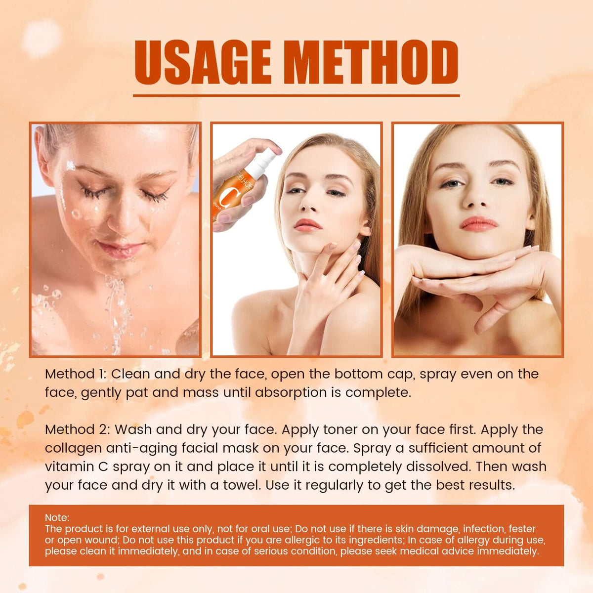 vitamin c moisturizing facial spray for skincare routine.